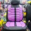 High Quality Synthetic Leather, Black & Purple Car Seat Covers - The Car Wizz