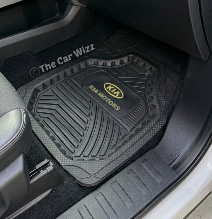 KIA MOTORS Logo Universal Bucket Floor Mats | 5 PCS – The Car Wizz