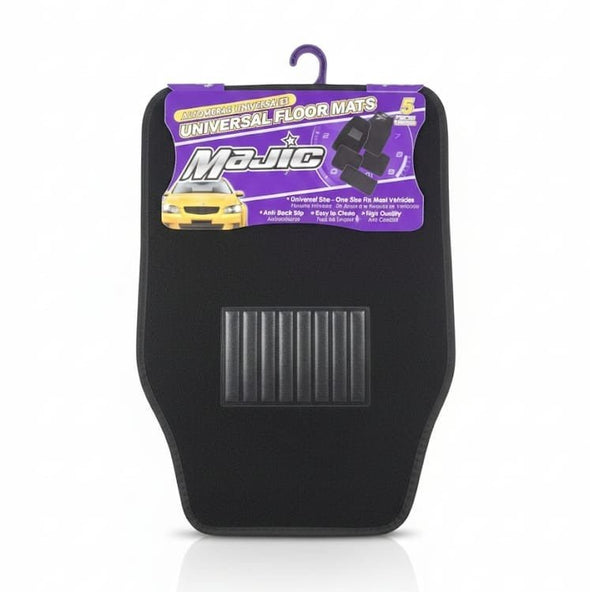 Majic 5pc Universal Carpet Floor Mat – Premium All - Vehicle Fit - The Car Wizz
