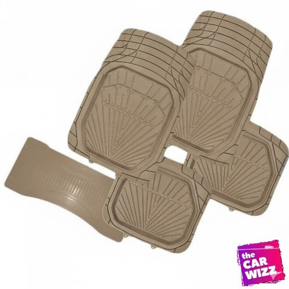 Majic Beige 5 Pcs Legacy Bucket Heavy Duty Rubber for Car SUV Truck & Van - The Car Wizz