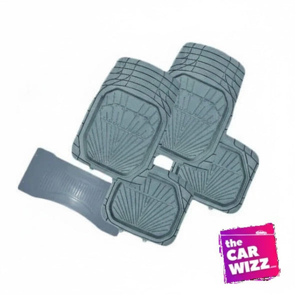Majic Grey 5 Pcs Legacy Bucket Heavy Duty Rubber Floor Mats for Car, SUV, Truck & Van - The Car Wizz