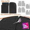 Majic Weather Rite - Anti Slip, Trimmable Mats - 4pc Rubber Floor Mats for Car SUV - The Car Wizz