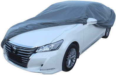 POWERBUILT MEDIUM Car Cover Weatherproof, NON Scratch with UV Protection, See Fitment - The Car Wizz