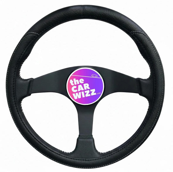 Super Size Black Van & Truck Steering Wheel Cover, Odorless, Breathable, Anti - Slip - The Car Wizz