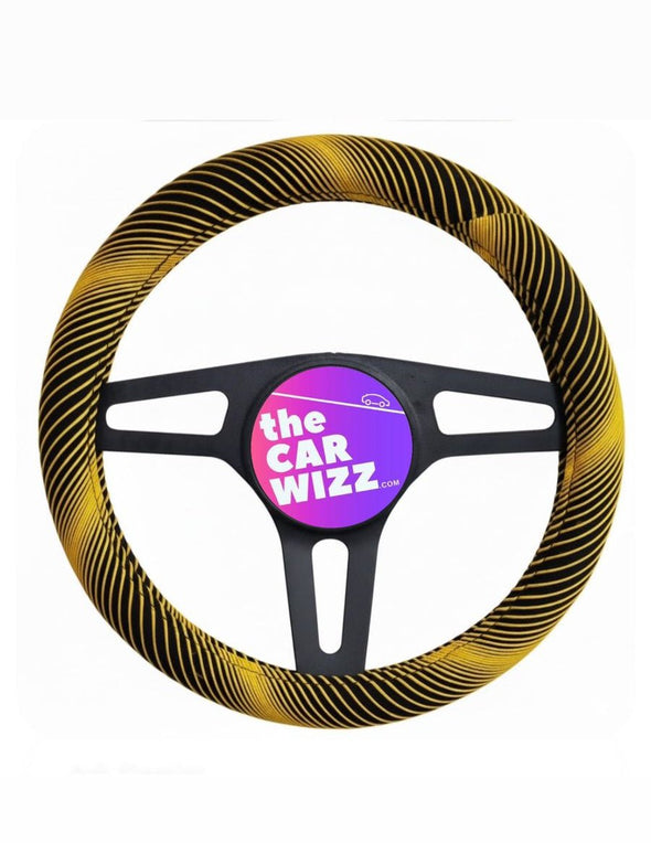 Swirl Effect Steering Wheel Cover, Odorless, Breathable, Anti - Slip, Sporty Look - The Car Wizz