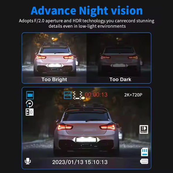 VigiLens K29 - 1440p Full HD Dash Cam with Night Vision and Mobile Connectivity (FREE Installation & Set Up) - The Car Wizz