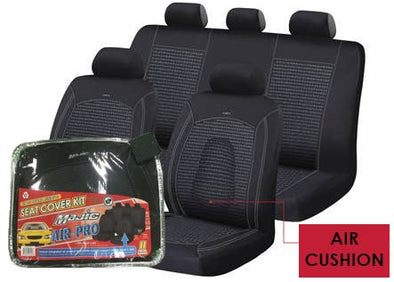 Air Pro Fabric 11Pc Seat Covers (Front & Rear Seats) - The Car Wizz AutoStore
