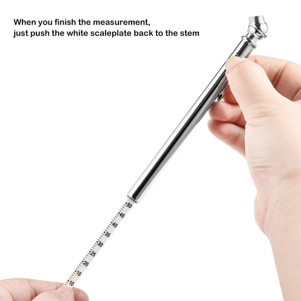 AUTO Pencil Tire Pressure Gauge, Accurate Mechanical Air Gage, Stainless Stem Single Chuck with Pocket Clip Tyre Checker for Motorcycle Bike Car RV SUV - The Car Wizz AutoStore