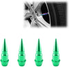 Black Long Spike Spiked Tire Valve Stem Caps Metal Thread Wheel Tires TVC20 - The Car Wizz AutoStore