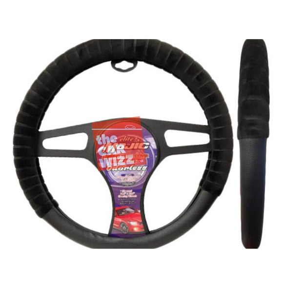 Cushion Steering Wheel Cover (Blk) - The Car Wizz AutoStore