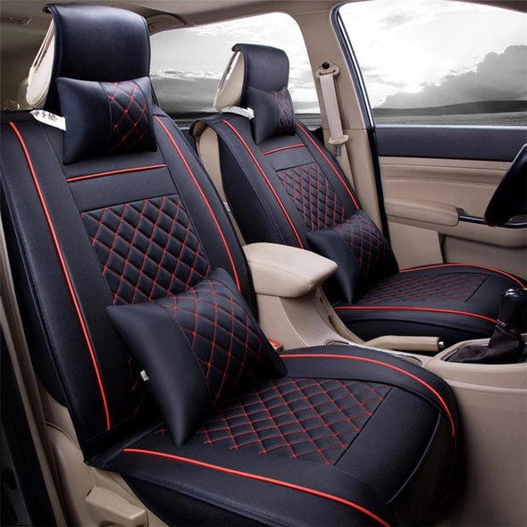 Executive Premium Car Seat Covers with PU Leather for Front & Rear Seats - The Car Wizz AutoStore