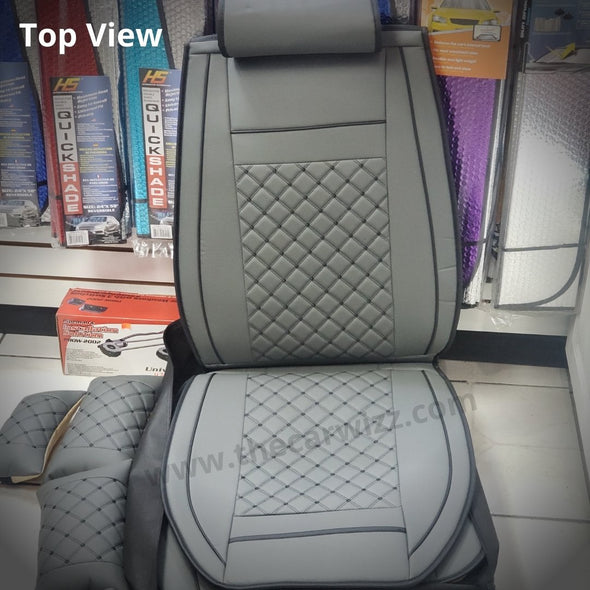 Executive Premium Car Seat Covers with PU Leather for Front Seats (2pc) - The Car Wizz AutoStore