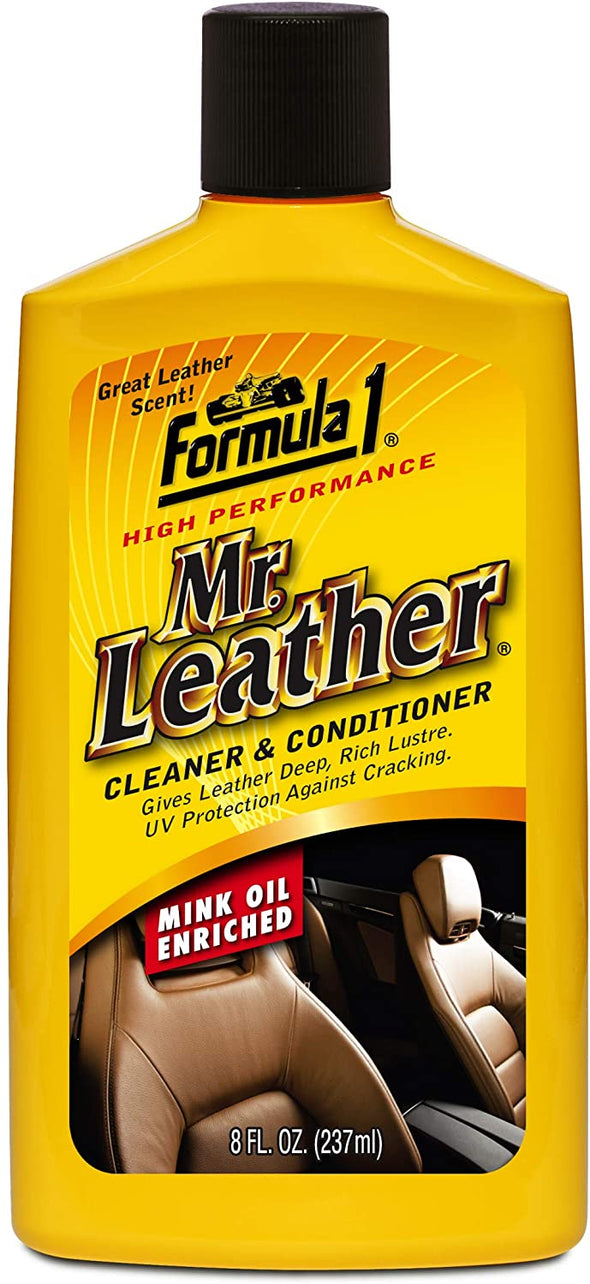 Formula 1 Mr. Leather Cleaner and Conditioner — Mink-Oil-Enriched — 8 fl. oz. - The Car Wizz AutoStore