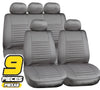 iMajic Luxurious Suede Look Grey Seat Cover Complete Set - The Car Wizz AutoStore