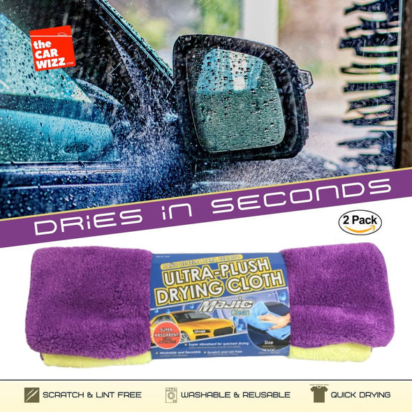 Large Ultra-Soft Plush Car Spa Polishing Cloth Microfiber Towel 16"x16" - The Car Wizz AutoStore