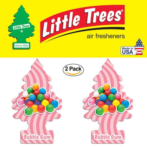 LITTLE TREES Bubble Gum 2 Pack Long Lasting Car/Home/Office Air Fresheners - The Car Wizz AutoStore