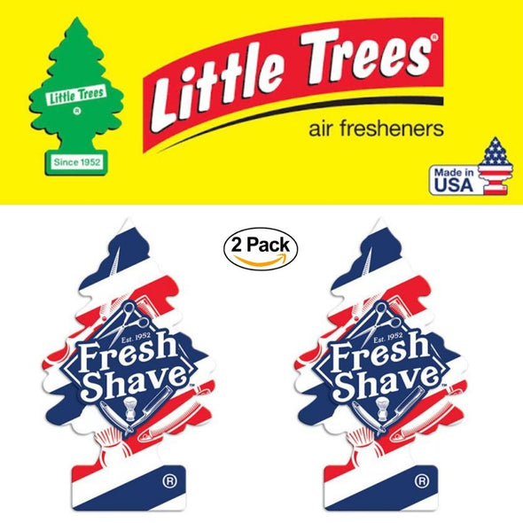 LITTLE TREES Fresh Shave 2 Pack Long Lasting Car/Home/Office Air Fresheners - The Car Wizz AutoStore