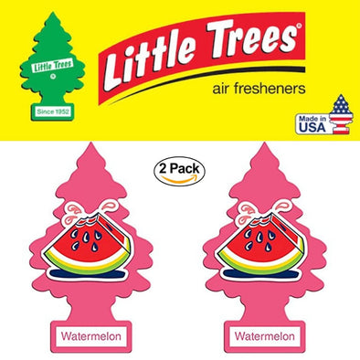 LITTLE TREES Watermelon 2 Pack Long Lasting Car/Home/Office Air Fresheners - The Car Wizz AutoStore