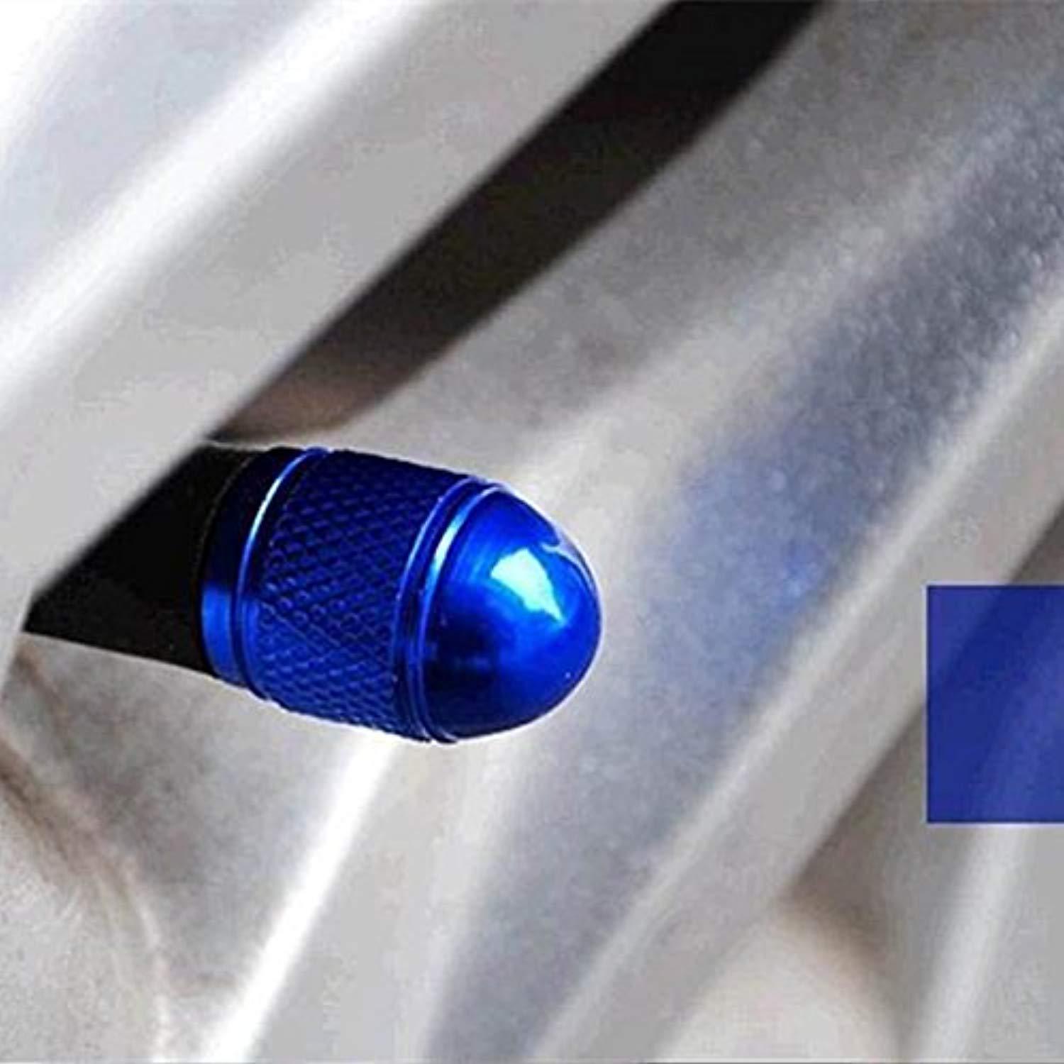 thumbnail image 2 of Sickspeed 2x Blue Anodized Aluminum Valve Stem Caps - Hexagonal M5 For Motorcycles/Bikes 2 of 6