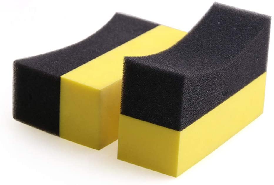 Auto Gear Tyre Dressing Applicator Pad With Cover – Black Detailing Sponge For Car Valeting