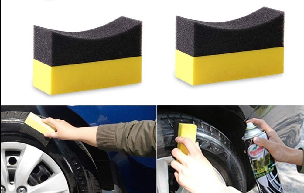 5 Pack Car Care Dressing Tyre Curved Applicator Pad for Wheels and