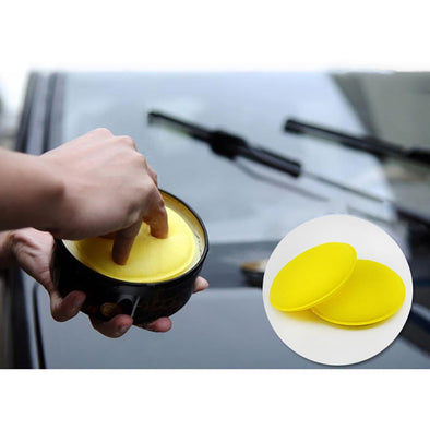 Majic 2pcs Round Wax & Dressing Applicator Foam Sponge Polish Pad - The Car Wizz AutoStore