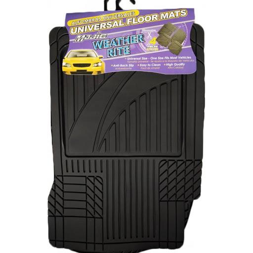 Majic Weather Rite - Anti Slip, Trimmable Mats - 4pc Rubber Floor Mats for Car SUV - The Car Wizz AutoStore