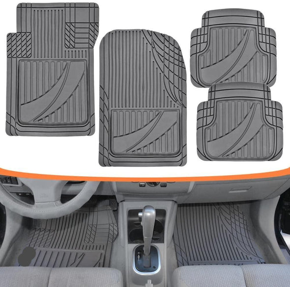 Majic Weather Rite - Anti Slip, Trimmable Mats - 4pc Rubber Floor Mats for Car SUV - The Car Wizz AutoStore