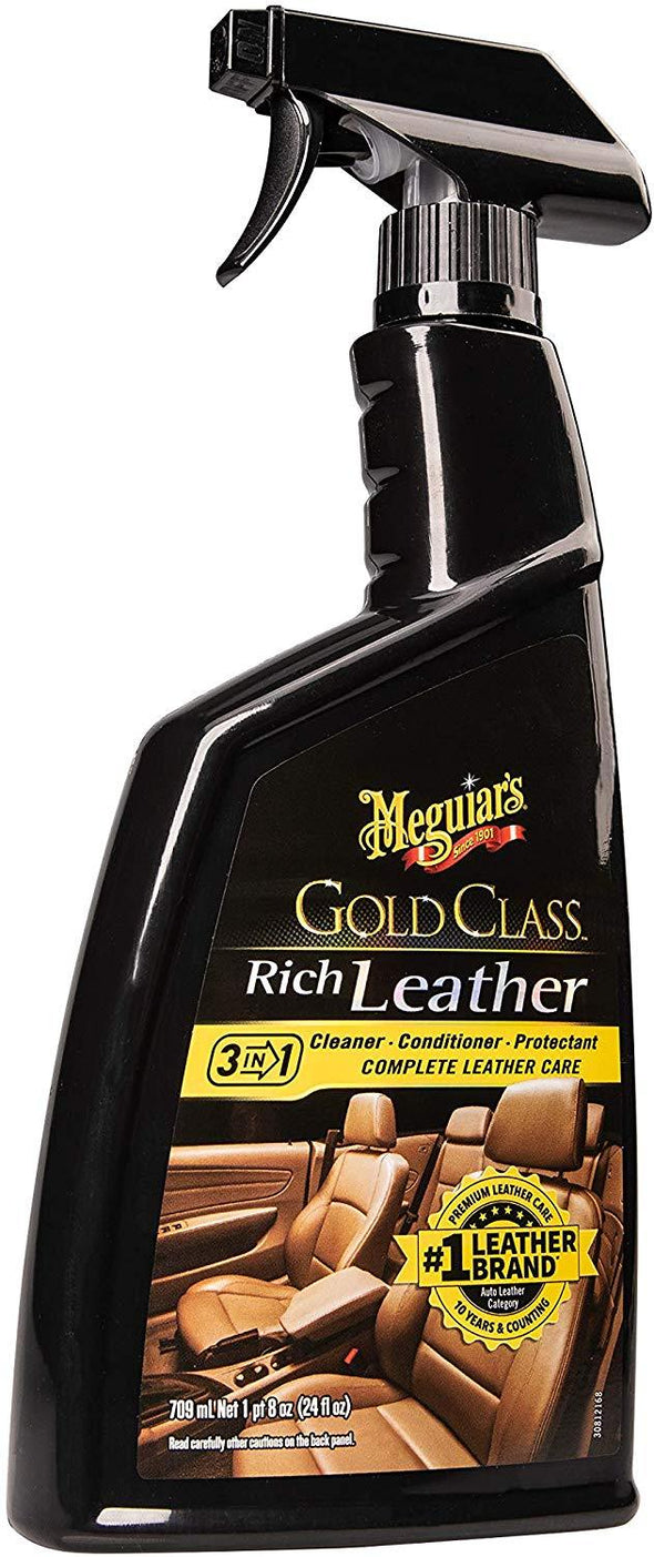 MEGUIAR'S Gold Class Rich Leather Cleaner & Conditioner, 15.2. Fluid_Ounces - The Car Wizz AutoStore