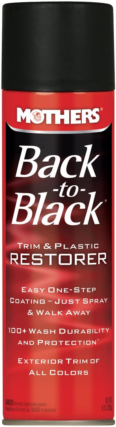 Mothers 06110 Back-to-Black Trim & Plastic Restorer Aerosol, 10 oz. - The Car Wizz AutoStore