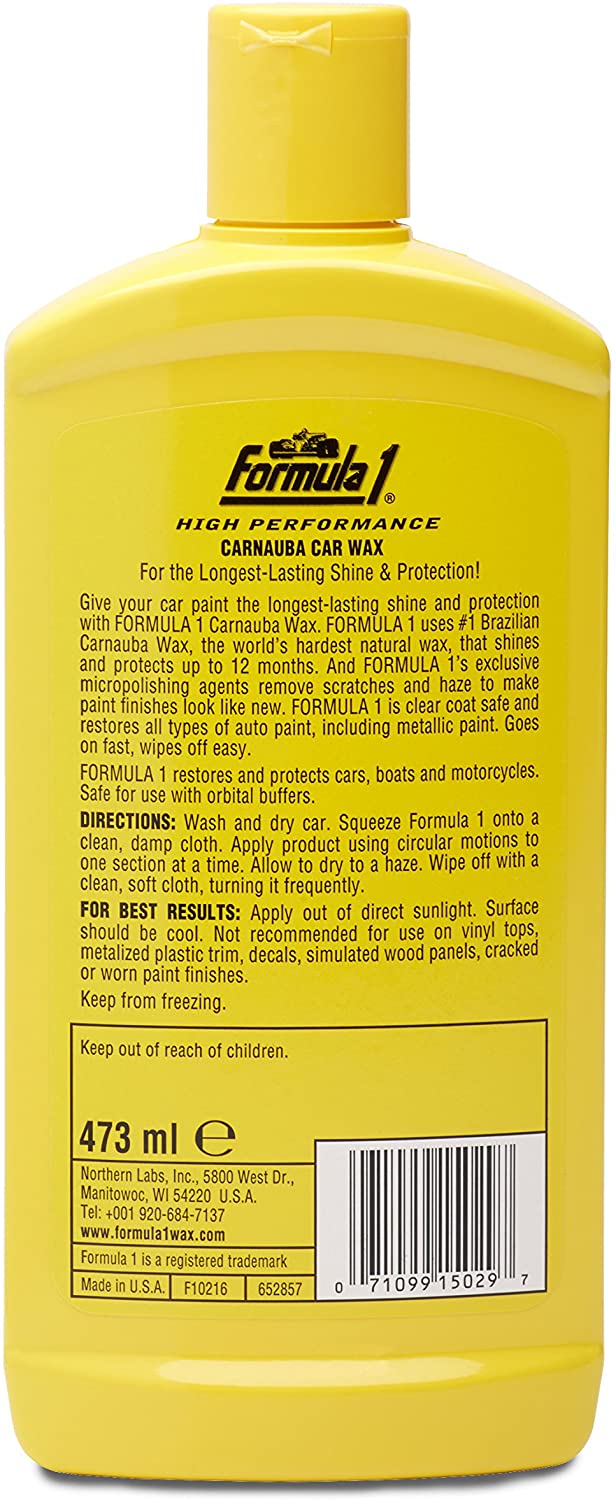 Formula 1 Carnauba Liquid Car Wax High-Gloss Shine