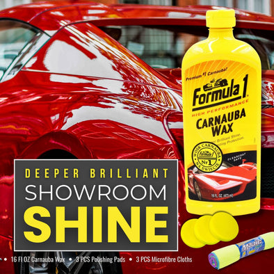 Original Formula 1 Carnauba Liquid Car Wax High-Gloss Shine Kit 16 oz - The Car Wizz AutoStore