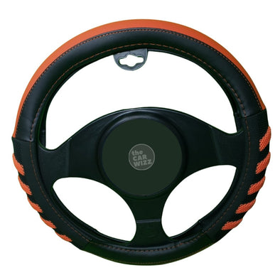 Power Grip Pro Synthetic Comfort Leather Grip Steering Wheel Covers (Small Size 13.5 - 14.5 Inch) - The Car Wizz AutoStore