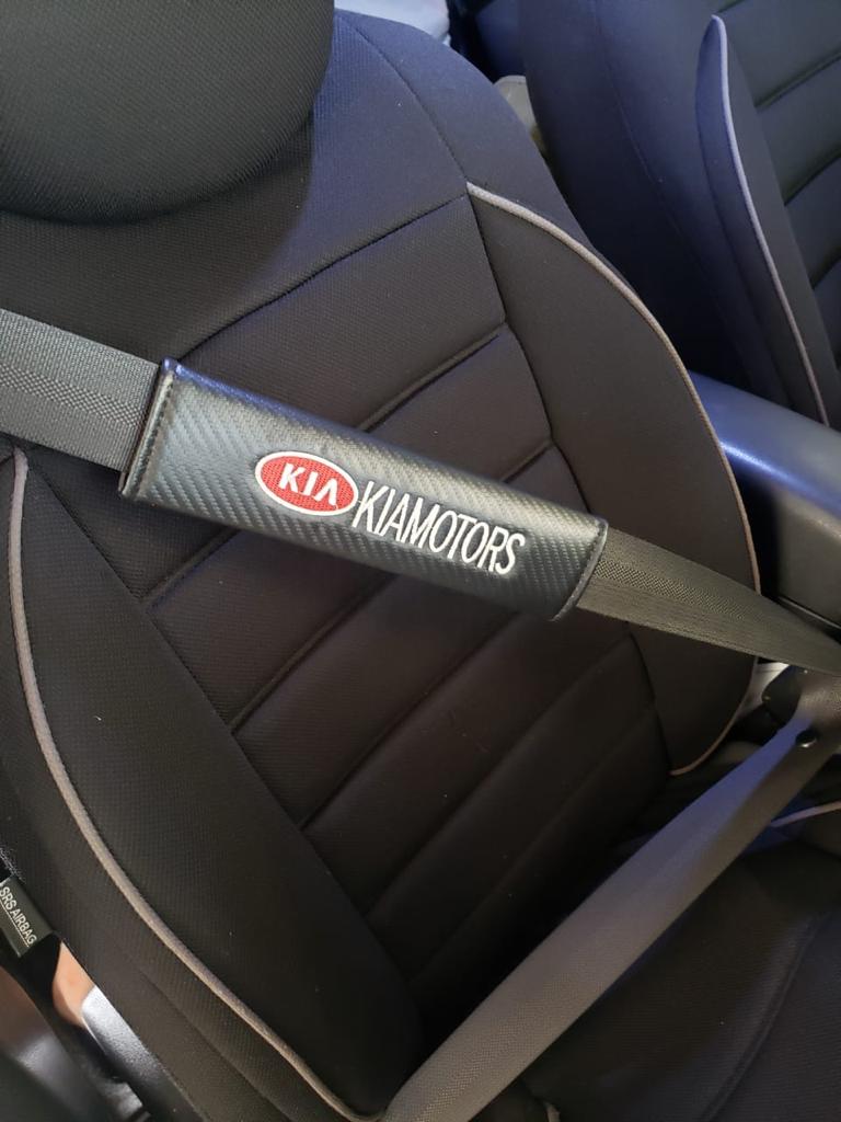 Car Logo Carbon Fiber Seat Belt Pads 2pc –