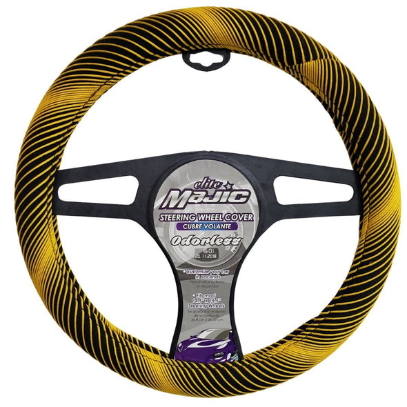 Swirl Effect Steering Wheel Cover, Odorless, Breathable, Anti-Slip, Sporty Look - The Car Wizz AutoStore