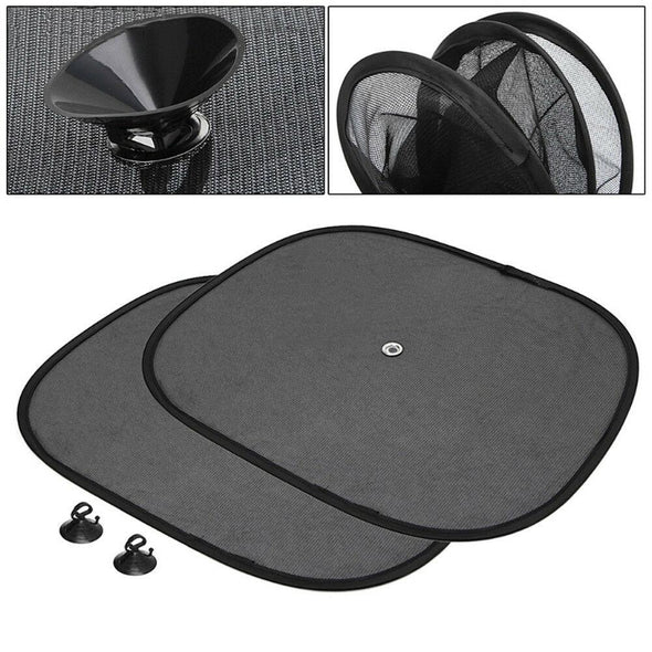 Universal Black Baby Car Sun Shades with Suction Cup (2 Pack) - The Car Wizz AutoStore
