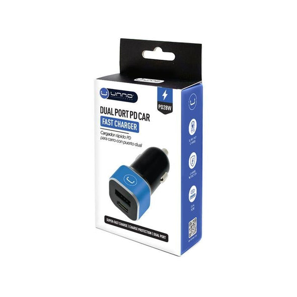 Unno Tekno DUAL PORT PD CAR CHARGER | PD28W - The Car Wizz AutoStore
