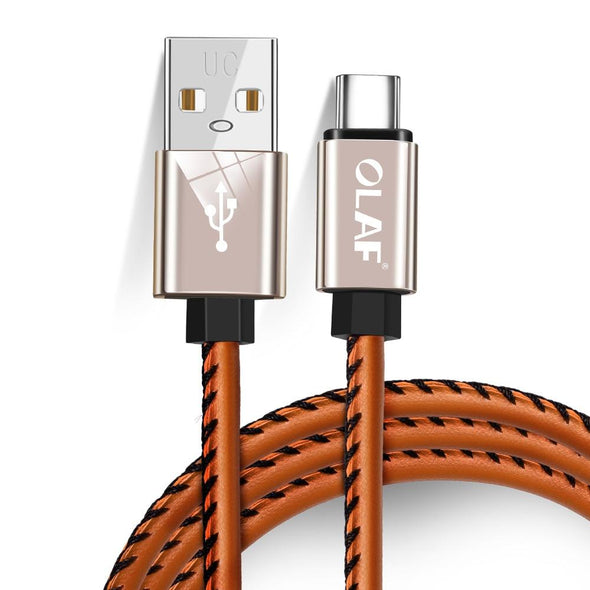 USB Type-C Cable Quick Charger Leather Braided Cable For Samsung S9 S8 Note 9 8 Xiaomi Redmi Note 7 Mi9 Fast USB-C Charging Cord - The Car Wizz AutoStore